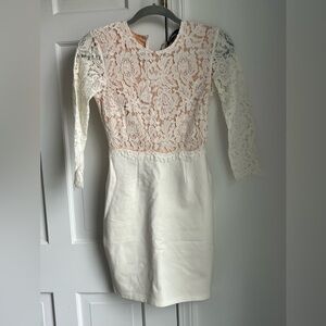 Lulus white lace bodycon dress